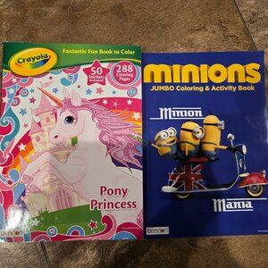 Minions and Pony Princess Coloring Books From 2014/2015